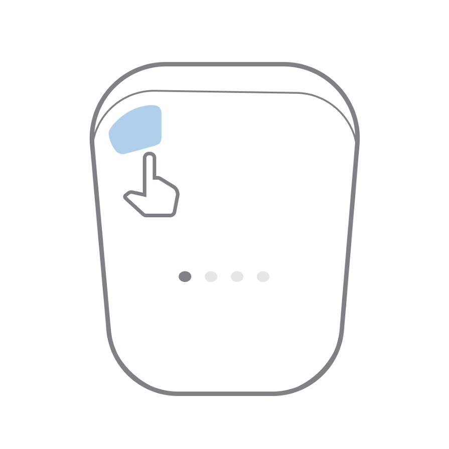 volume down touch location